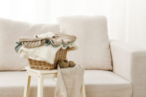 Basket of fresh smelling laundered clothes